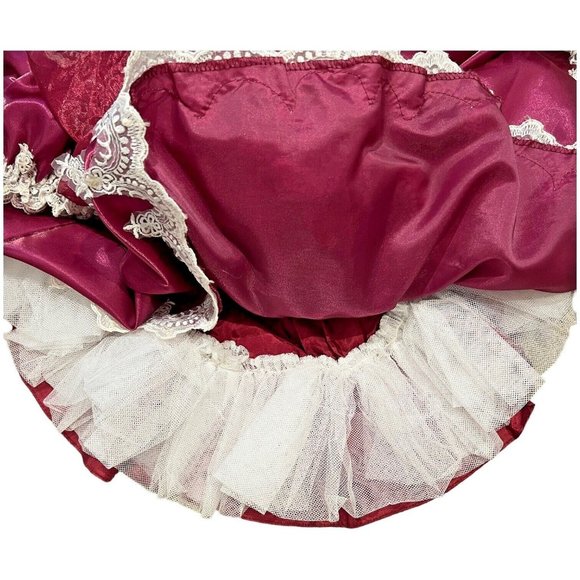 Vintage Girls Size 2 Pageant Dress Lace Faux Pearls Toddler Full Circle Party - Picture 10 of 10